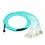 MPO to MPO OM3 Multimode Fiber Optic Patch Cord Jumper , 12-core Fiber for QSFP+Transceivers Application